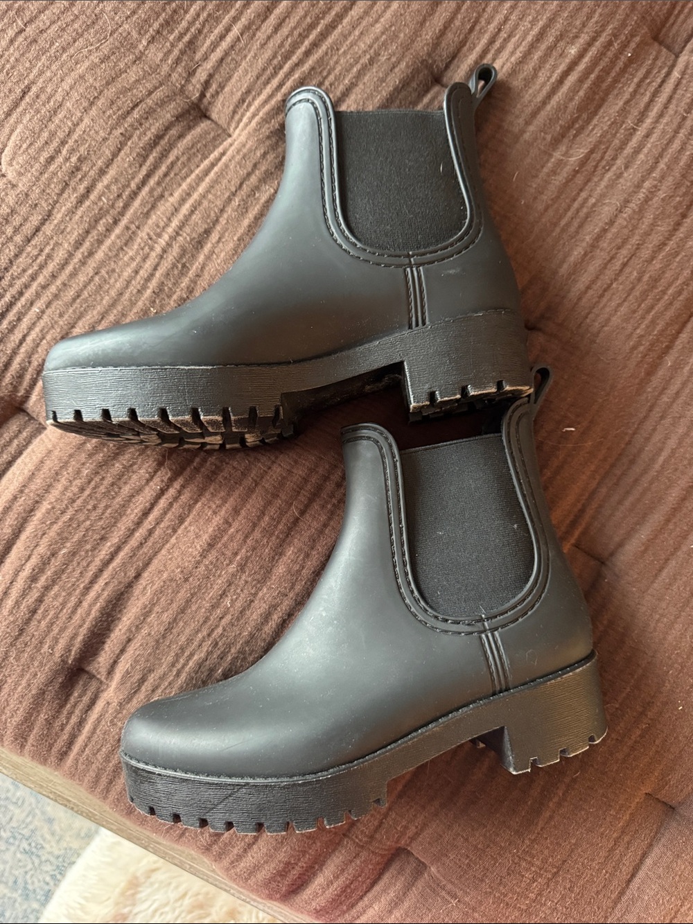 Jeffrey Campbell Classic Black Chelsea Rain Boots